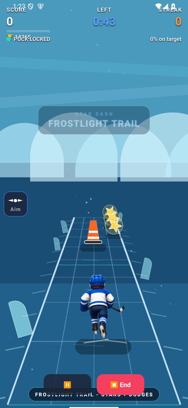 Star Dash gameplay on the Frostlight Trail