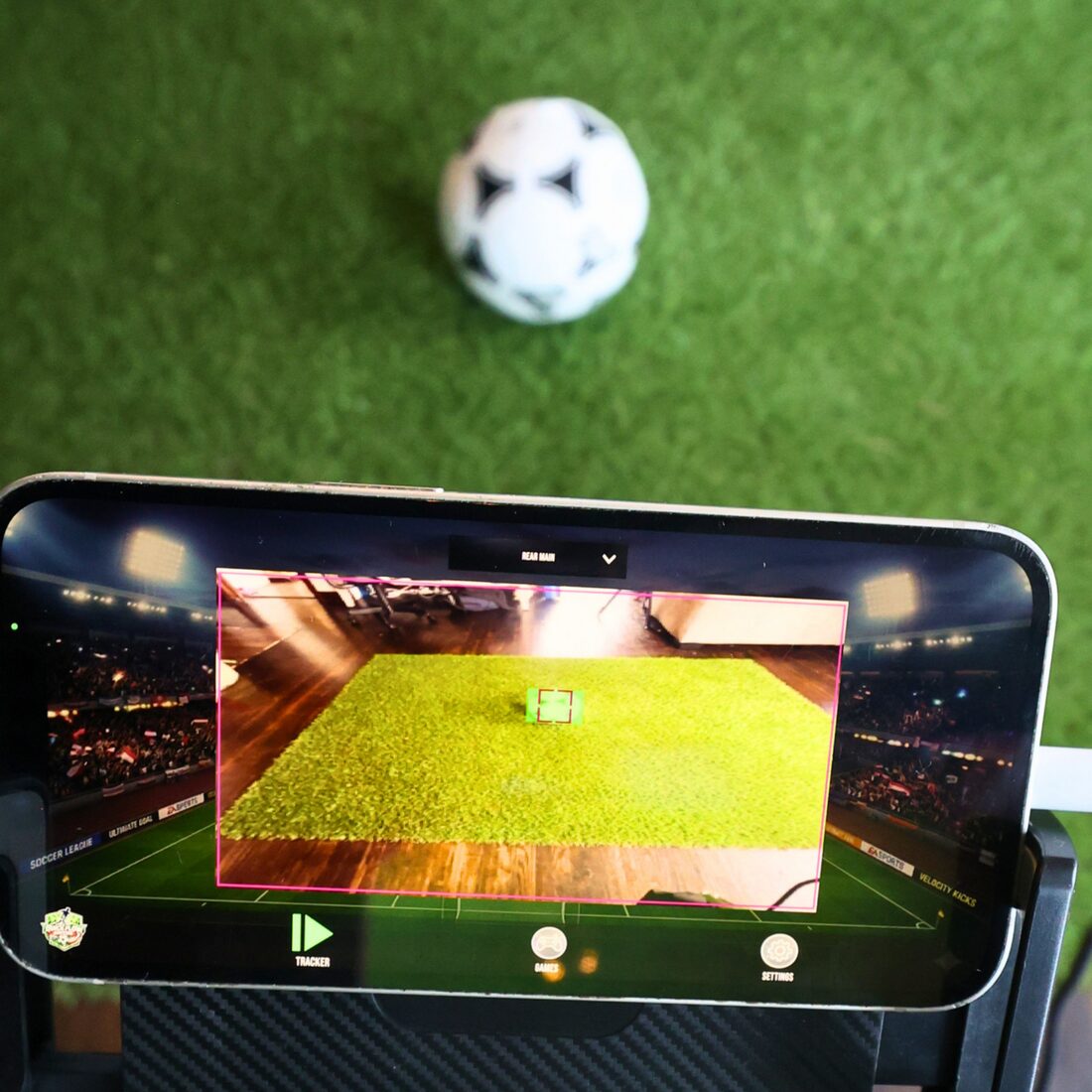 QuickFlow Soccer tracking a ball