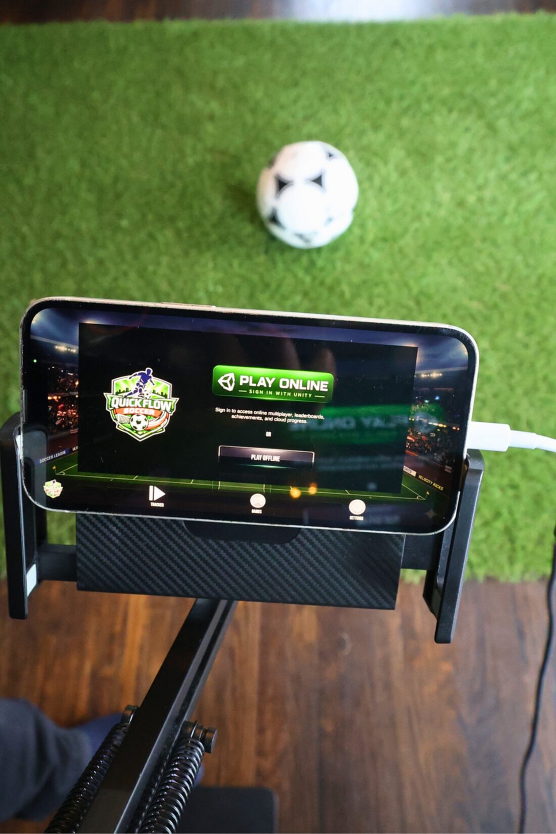 QuickFlow Soccer start screen